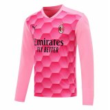 2020/2021 AC Milan Goalkeeper Pink Long Sleeve Soccer Jersey Men's