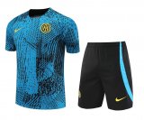 Inter Milan Blue Training Jersey + Short Mens 2023/24
