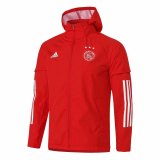 2020/2021 Ajax Hoodie All Weather Windrunner Jacket Red Mens
