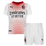 2020/2021 AC Milan Away White Soccer Kit Jersey + Short Kid's