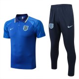 England Blue Training Suit Polo + Pants Mens 2022/23