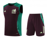 Mexico Burgundy Training Singlet + Short Mens 2024