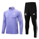 Real Madrid Light Purple Training Suit Mens 2022/23