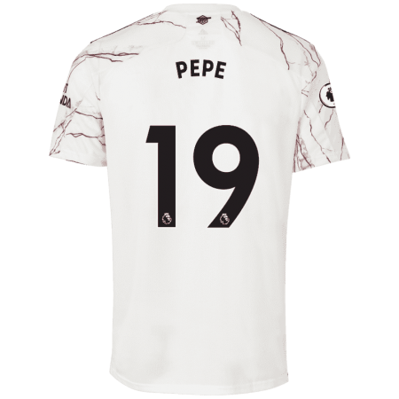 2020/2021 Arsenal Away White Men's Soccer Jersey PEPE #19