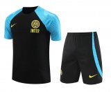 Inter Milan Black Training Jersey + Short Mens 2023/24