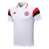 Manchester United White III Polo Jersey Mens 2021/22
