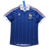 1982 France Retro Home Blue Men Soccer Jersey Shirt