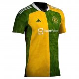 Manchester United Yellow - Green Training Jersey Mens 2021/22