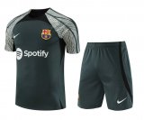 Barcelona Dark Grey Training Jersey + Short Mens 2023/24