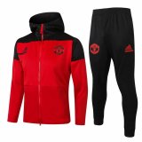 2020-2021 Manchester United Red Hoodie Jacket Soccer Training Suit