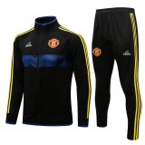 Manchester United UCL Black Training Suit Jacket + Pants Mens 2021/22