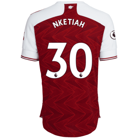 2020/2021 Arsenal Home Red Men's Soccer Jersey NKETIAH #30