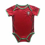 2020 Portugal Home Red Baby Infant Crawl Soccer Jersey Shirt