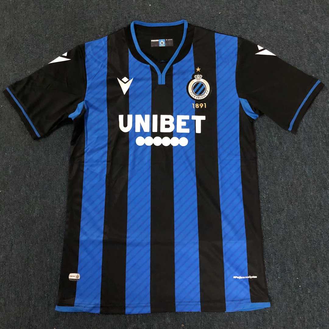 2020/2021 Club Brugge KV Home Blue/Black Srtipes Men Soccer Jersey Shirt