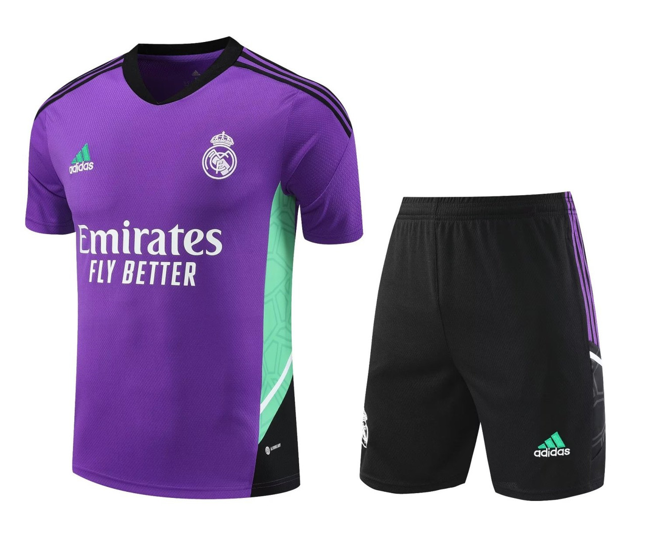 Real Madrid Purple Training Jersey + Short Mens 2023/24, Official ...