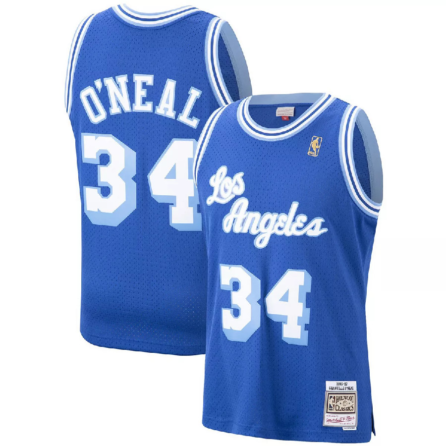 Los Angeles Lakers Royal Swingman Jersey Mitchell & Ness Hardwood Classics Mens 1996-97 O'NEAL #34