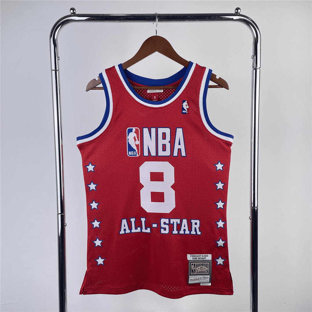 Western Conference Mitchell & Ness Red All-Star Game Swingman Jersey Mens 2003 #BRYANT - 8