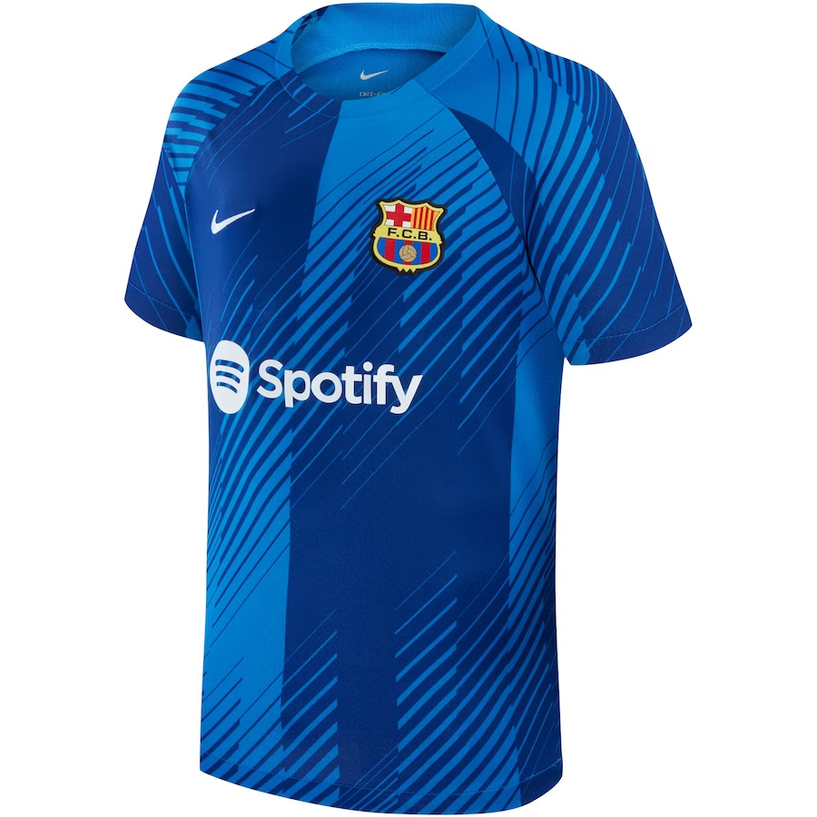 Barcelona Academy Pro Performance Pre-Match Top Blue Jersey Mens 2023/24 Barcelona Academy Pro Performance Pre-Match Top Blue Jersey Mens 2023/24